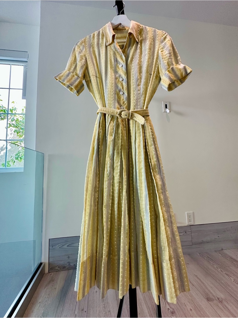 Vintage Handmade Short sleeve midi fit & flare dress XS/2